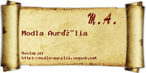 Modla Aurélia névjegykártya